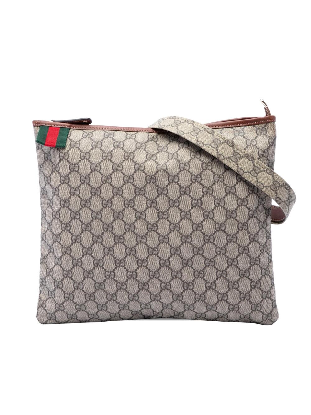 Gucci Web Loop Flat Messenger Gg Coated #368005G85B